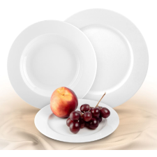 ROTBERG Basic 22cm 6db-os porcelán mélytányér szett, fehér (1201BAS001) edény
