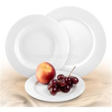 ROTBERG Basic fehér 22cm 6db-os porcelán mélytányér szett (1201BAS001) tányér és evőeszköz