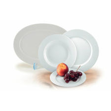 ROTBERG Mélytányér,ROTBERG, fehér, 22 cm, 6db-os szett, "Basic" tányér és evőeszköz