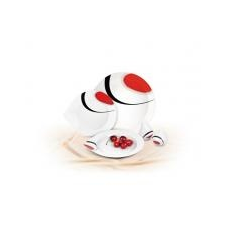 ROTBERG Sószóró, ROTBERG, fehér, csepp alakú, 7,5cm, piros-fekete mintával konyhai eszköz