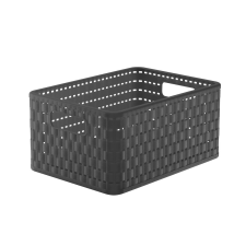  Rotho Country műanyag tároló doboz,  11 L, antracit bútor