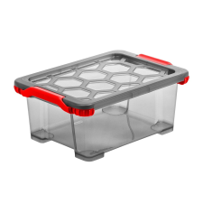 Rotho Evo total műanyag tároló doboz, 11 L - antracit/piros bútor
