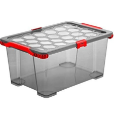  Rotho Evo total műanyag tároló doboz, 44 L - antracit/piros bútor