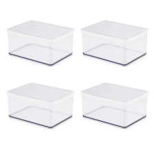  ROTHO Loft műanyag tárolódoboz készlet - fehér - 4x2,25 L bútor
