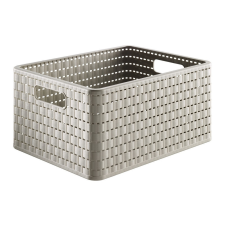 Rotho ROTHO COUNTRY MŰANYAG TÁROLÓ DOBOZ, A4/18L, CAPPUCCINO papírárú, csomagoló és tárolóeszköz