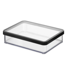 Rotho ROTHO LOFT MŰANYAG KONYHAI TÁROLÓDOBOZ 1 L, LAPOS - FEKETE papírárú, csomagoló és tárolóeszköz