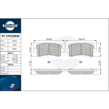 Rotinger fékbetétkészlet, tárcsafék ROTINGER RT 1PD20840 autóalkatrész