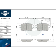 Rotinger fékbetétkészlet, tárcsafék ROTINGER RT 1PD22222 autóalkatrész