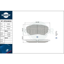 Rotinger fékbetétkészlet, tárcsafék ROTINGER RT 2PD24810 autóalkatrész