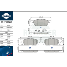 Rotinger fékbetétkészlet, tárcsafék ROTINGER RT 2PD32410 autóalkatrész