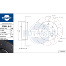 Rotinger féktárcsa ROTINGER RT 1623-GL T9 féktárcsa