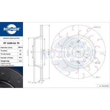 Rotinger féktárcsa ROTINGER RT 1640-GL T9 féktárcsa