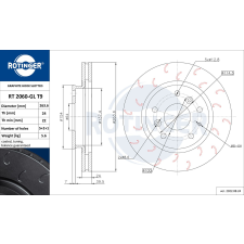 Rotinger féktárcsa ROTINGER RT 2060-GL T9 féktárcsa