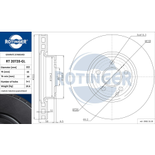 Rotinger féktárcsa ROTINGER RT 20720-GL féktárcsa