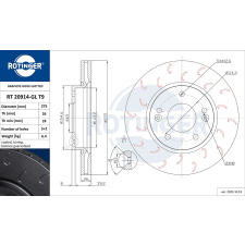 Rotinger féktárcsa ROTINGER RT 20914-GL T9 féktárcsa