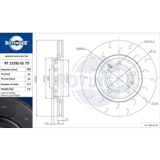 Rotinger féktárcsa ROTINGER RT 21392-GL T9 féktárcsa