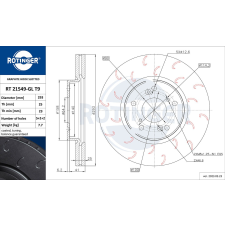 Rotinger féktárcsa ROTINGER RT 21549-GL T9 féktárcsa