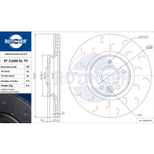 Rotinger féktárcsa ROTINGER RT 21608-GL T9 féktárcsa