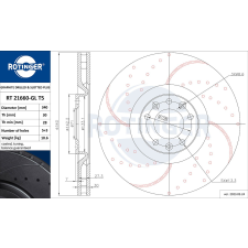 Rotinger féktárcsa ROTINGER RT 21660-GL T5 féktárcsa