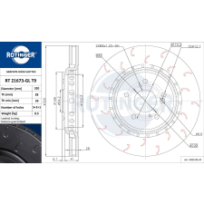 Rotinger féktárcsa ROTINGER RT 21673-GL T9 féktárcsa