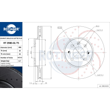 Rotinger féktárcsa ROTINGER RT 2980-GL T5 féktárcsa