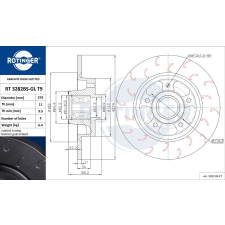 Rotinger féktárcsa ROTINGER RT 3282BS-GL T9 féktárcsa