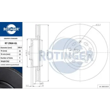 Rotinger féktárcsa RT 2964-GL autóalkatrész