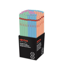 Rotring Grafitceruza display, HB, hatszögletű, ROTRING METALLIC, vegyes színek (R2090067) ceruza