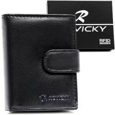  Rovicky Férfi Bőr Pénztárca- 0720L-RVD-0246 BLACK- Fekete pénztárca