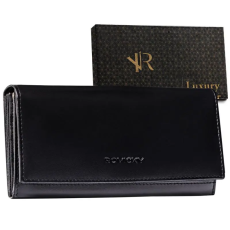 Rovicky Női Bőr Pénztárca -R-RD-35-GCL BLACK- Fekete-
