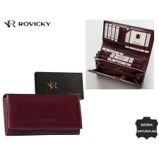  Rovicky Női Bőr Pénztárca -R-RD-35-GCL PLUM- Bordó- pénztárca