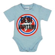 Rövid ujjú baba body "Bébi kapitány" felirattal kombidressz, body
