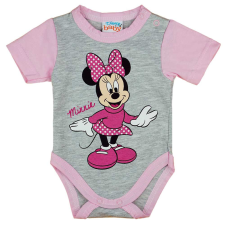 Rövid ujjú baba body Minnie egér mintával szürke kombidressz, body