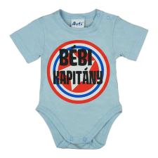 Rövid ujjú baba body "Bébi kapitány" felirattal kombidressz, body