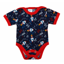 Rövid ujjú dupla patentos baba body kombidressz, body