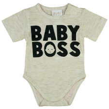 Rövid ujjú feliratos baba body kombidressz, body
