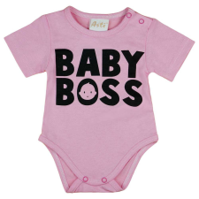 Rövid ujjú feliratos baba body kombidressz, body
