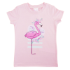  Rövid ujjú lány póló flamingó mintával