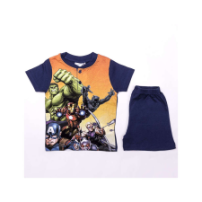  Rövid ujjú pamut gyerek pizsama - Bosszúállók - sötétkék - 128 gyerek póló