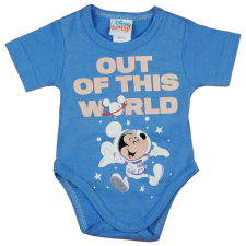 Rövid ujjú űrhajós baba body Mickey egér mintával kék kombidressz, body