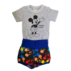  Rövidnadrágos kisfiú babaruha szett Mickey egér mintával - 56-os méret