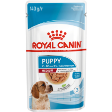  Royal Canin Medium Puppy - Nedves táp közepes testű kölyök kutya részére (10 x 140 g) 1.4 kg kutyaeledel