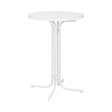 ROYAL CATERING Bárasztal - Ø 80 cm - összecsukható - fehér bútor