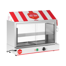 ROYAL CATERING Hot dog gőzölő - 300 virsli - 100 zsemle - 2400 W hot-dog készítő