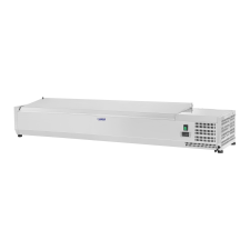 ROYAL CATERING Hűtővitrin - 150 x 33 cm - 7 darab 1/4 GN edény hűtőgép, hűtőszekrény