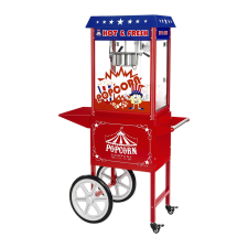 ROYAL CATERING Popcorn gép kocsival - USA design - piros popcorn készítőgép