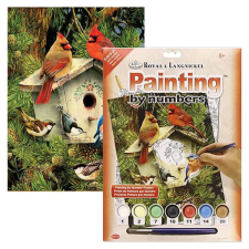 Royal & Langnickel Számozott kifestő készlet, akrilfesték+ecset, 22x30 cm - Madárház akrilfesték