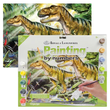 Royal & Langnickel Számozott kifestő készlet, akrilfesték+ecset, 29x39 cm - Dinoszauruszok akrilfesték