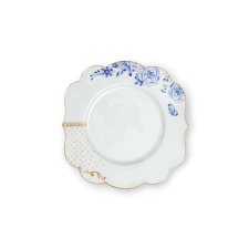 Royal White porcelántál 23.5cm tányér és evőeszköz
