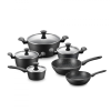 Royalty Line FD10 Edény- és Serpenyőkészlet, 10 darabos, Öntött alumínium, Greblon márvány bevonattal, Indukciós, Fekete